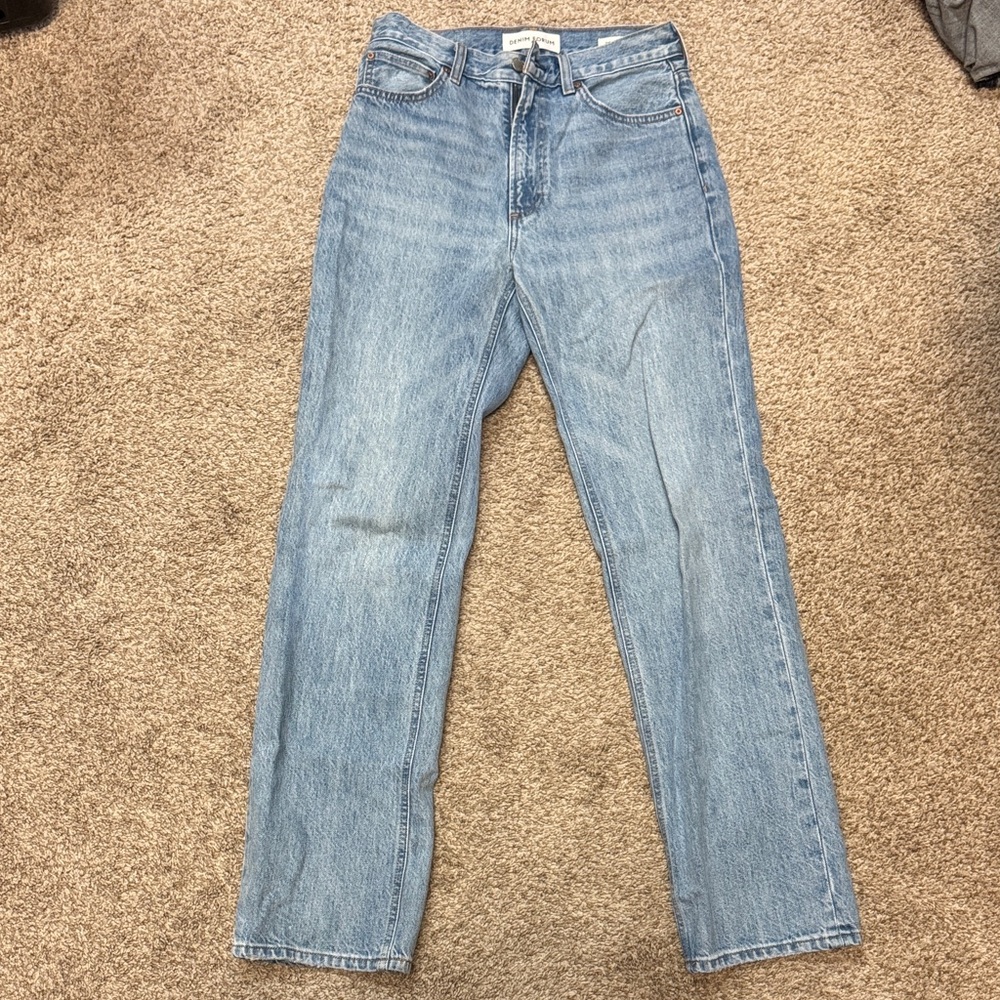 Denim Forum '90s Classic Mid Straight Light Blue Jeans